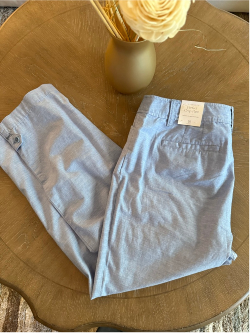 Talbots Women's Light Blue Crop Pants Size 10